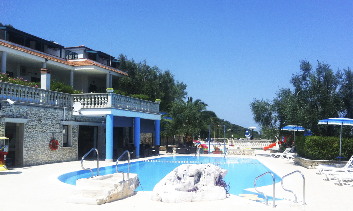 The  Tourist Village on a hill near the sea